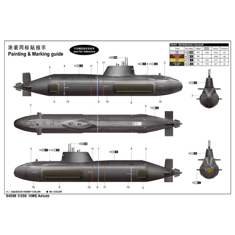 TRUMPETER 1/350 Scale HMS Astu - đánh giá và giá Model Kit Yamato