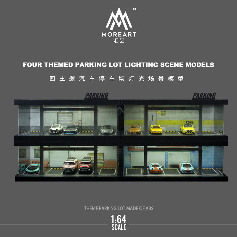 1:64 Four-theme Car Parking Lo - đánh giá và giá Model Kit Toy