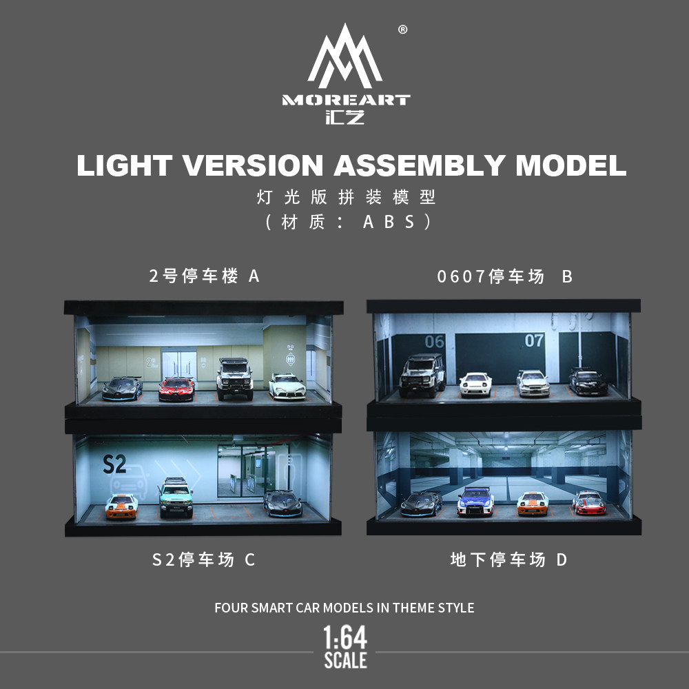 1:64 Four-theme Car Parking Lo - đánh giá và giá Model Kit Toy
