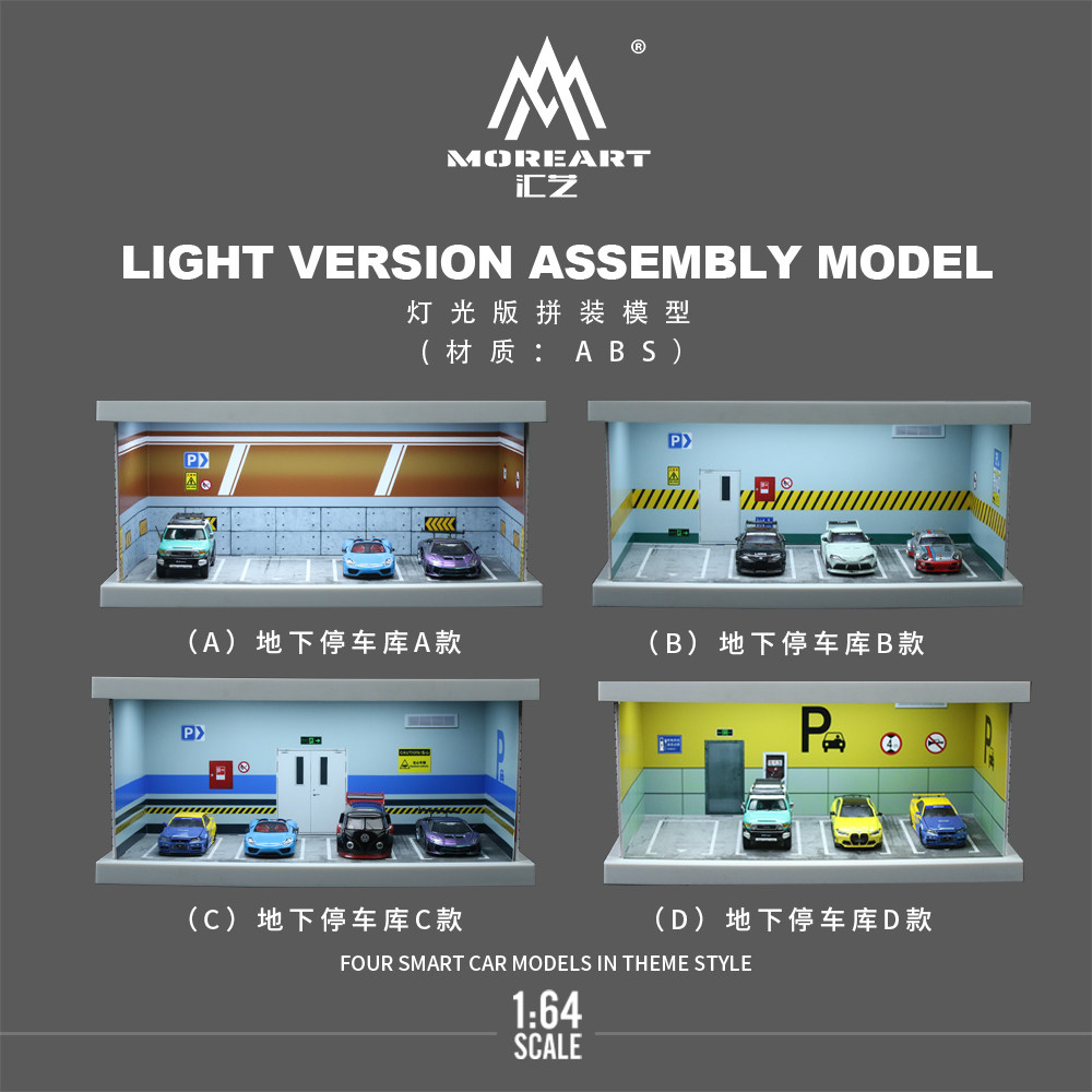 1:64 Four-theme Car Parking Lo - đánh giá và giá Model Kit Toy