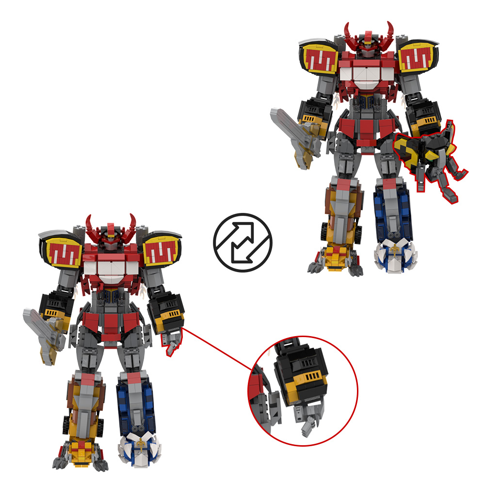 MOC Dino Mecha Model Building  - đánh giá và giá Model Kit Voltron