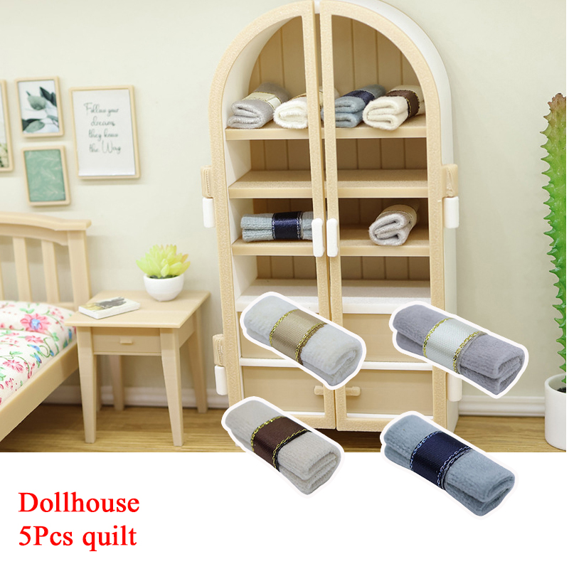 5Pcs 1/12 Dollhouse Mini Quilt - đánh giá và giá Model Kit Toy