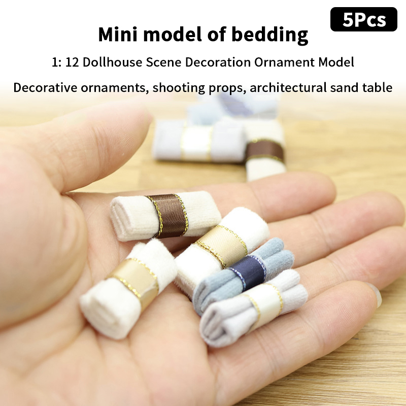 5Pcs 1/12 Dollhouse Mini Quilt - đánh giá và giá Model Kit Toy